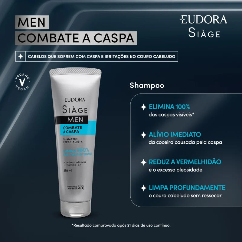 Shampoo Siàge Men Combate à Caspa 250ml