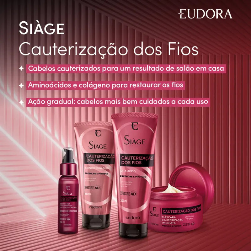 Combo Siàge Cauterização dos Fios: Shampoo 250ml + Condicionador 200ml