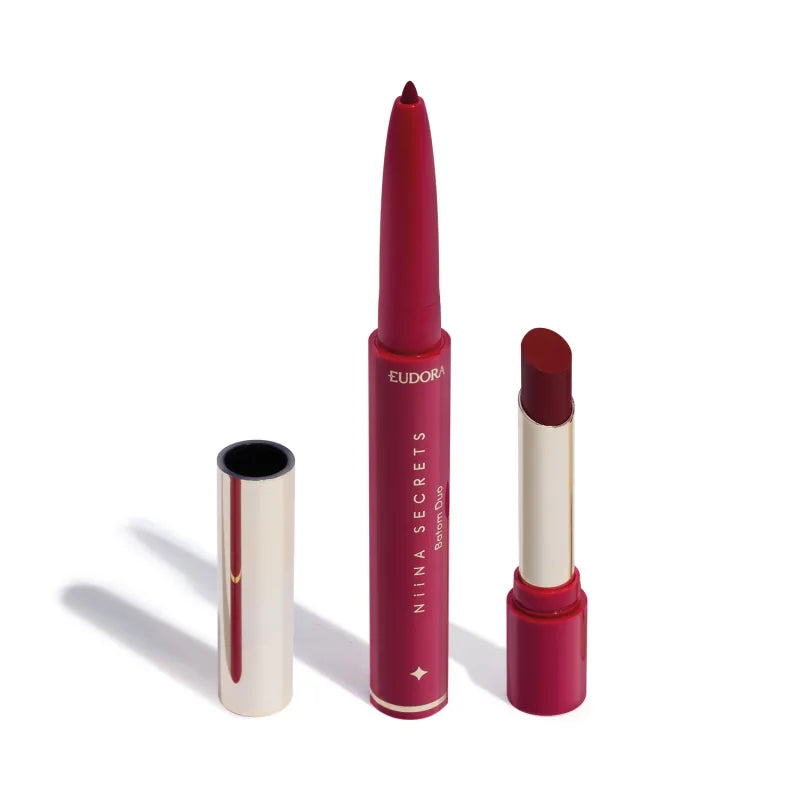 Batom Vermelho Duo Perfect Match Niina Secrets 1,65g