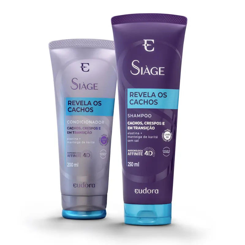 Combo Siàge Revela os Cachos: Shampoo 250ml + Condicionador 200ml