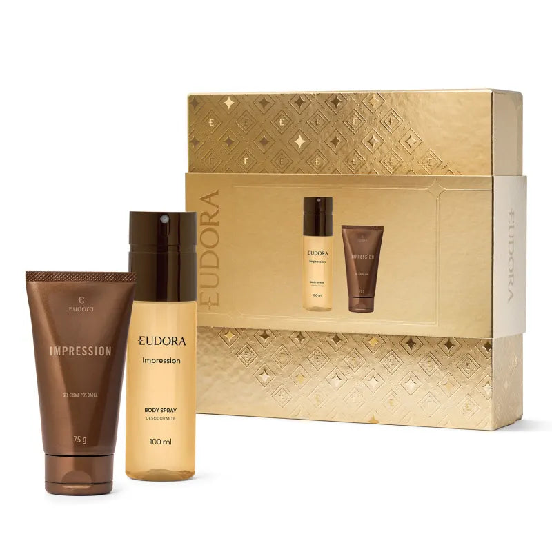 Kit Presente Natal Impression: Gel Creme Pós Barba 75g + Desodorante Body Spray 100ml