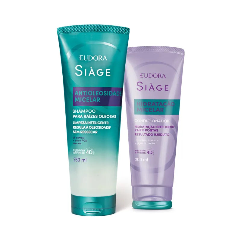 Combo Siàge Micelar: Shampoo Antioleosidade 250ml + Condicionador 200ml