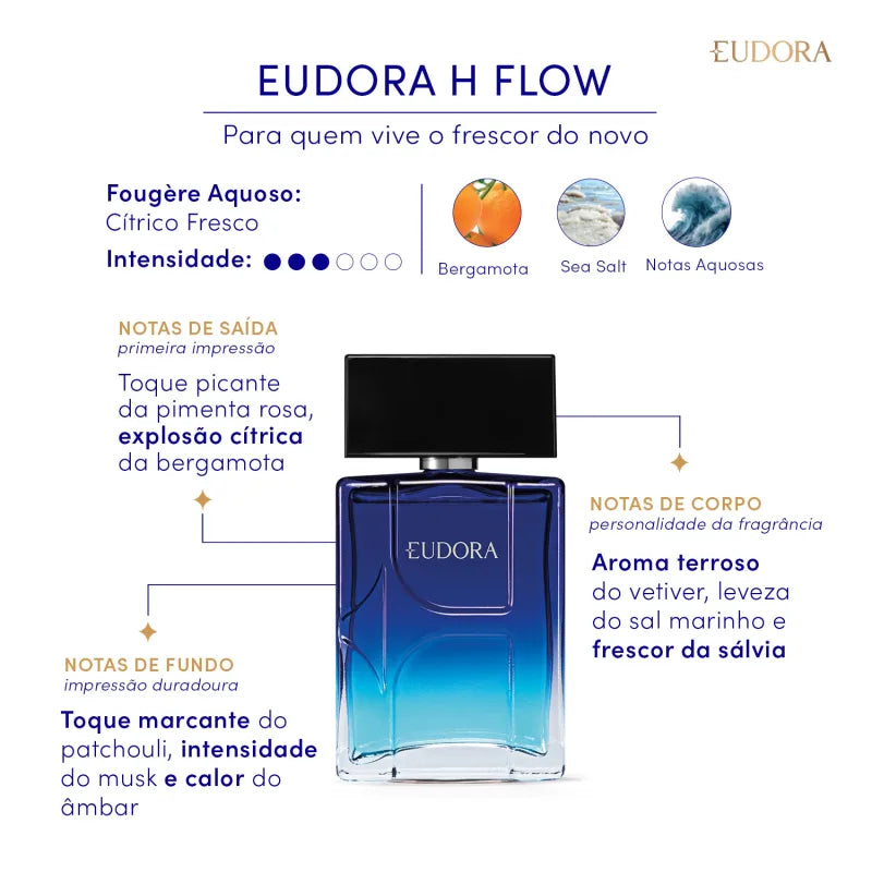 Eudora H Flow Desodorante Colônia 100ml