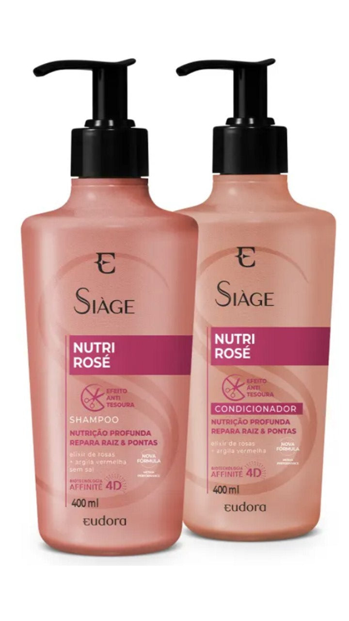 Combo Siàge Nutri Rosé: Shampoo 400ml + Condicionador 400ml